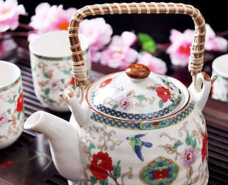 景德镇精品陶瓷 七头提梁壶茶具套装，典藏中式茶艺之美